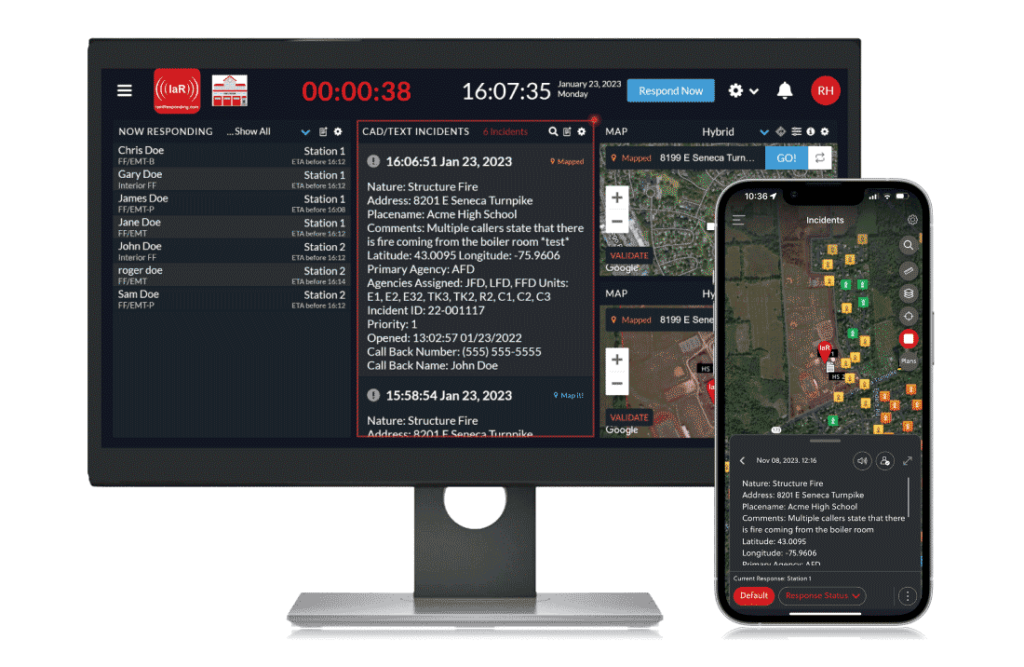 IamResponding emergency response app for field responders